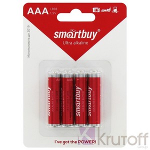 Батарейка AAA Smartbuy alkaline 4шт. <SBBA-3A04B>