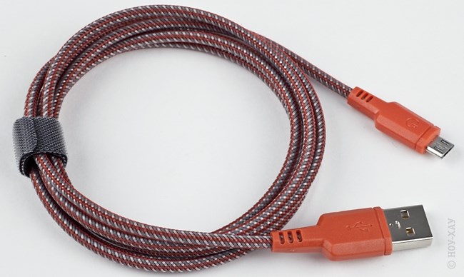 USB кабель usb-micro usb плоский нейлоновая ткань разноцветный (1м)