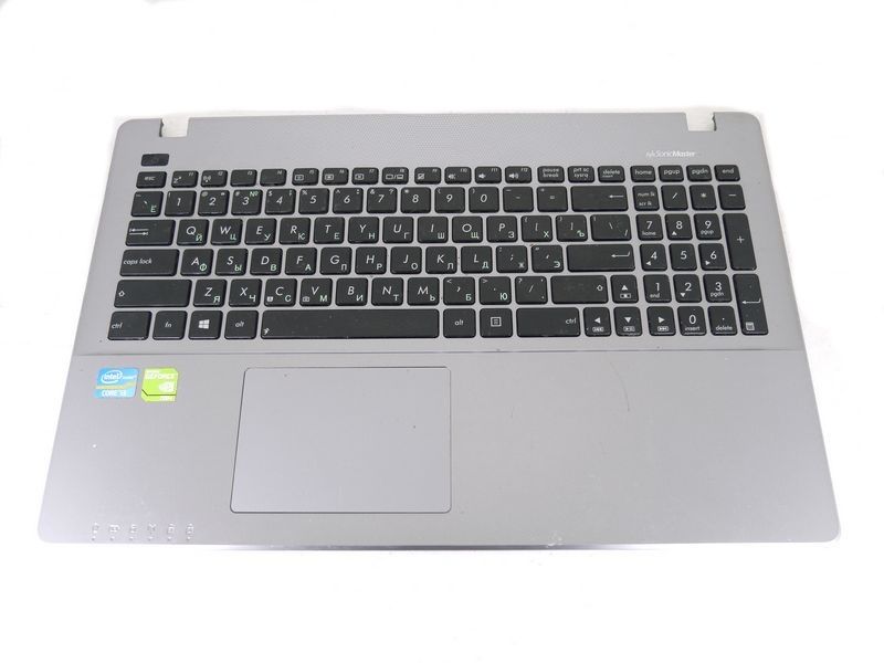 Клавиатура ноутбука Asus X550C с топкейсом серым