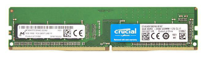 Оперативная память DDR IV, 4Gb, Crucial 2400 Mhz <CT4G4DFS824A/BLS4G4D240FSE>