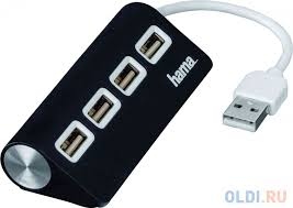 USB Hub 4-х портовый Hama TopSide черный (012167)