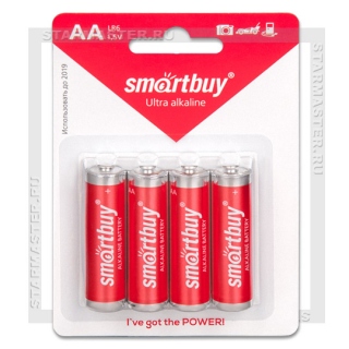 Батарейка AA Smartbuy alkaline 4шт. <SBBA-2A04B>