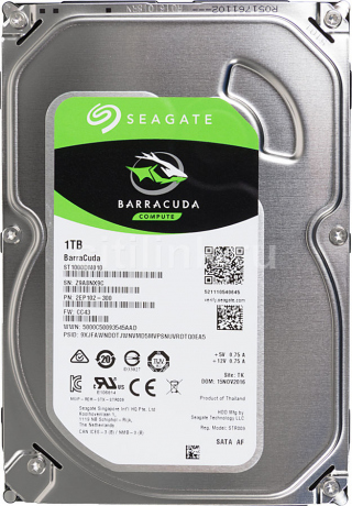 Жёсткий диск 3.5" 1 Tb, 7200rpm, 64Mb, Sata3, Seagate <ST1000DM010>