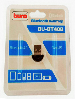 Адаптер USB Buro BU-BT40B Bluetooth 4.0 EDR class 1.5 20м черный